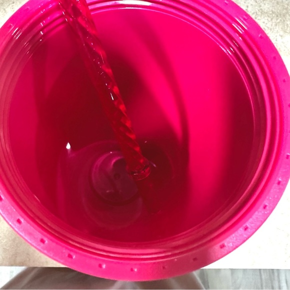 Starbucks Studded Hot Pink Bling Cold Tumbler Cup 24 oz Venti - Picture 5 of 6